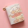 thumbnail image 4 of Kawaii Sanrio Cartoon Zero Wallet Animation Hellokitty Mymelody Cinnamoroll Cute Card Bag, Fashion Print Short Zipper Key Bag, 4 of 4