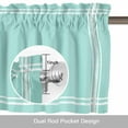 thumbnail image 6 of Pure Light Cyan Kitchen Curtain Valances for Windows Farmhouse Short Curtains, Simple Solid Color Rod Pocket Valance Curtain for Bedroom Cafe Living Room, 6 of 8