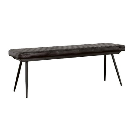 Newboti Furniture Espresso and Black Tufted Cushion Side Bench 24570