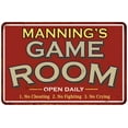 thumbnail image 1 of MANNING'S Game Room Sign Vintage Look 12 x 18 Matte Finish Metal 112180001272, 1 of 1