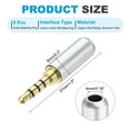 thumbnail image 2 of Uxcell 5Pcs 3.5mm Reemplazo Reparación Enchufe Jack, 4 Polos Metal Estéreo Enchufe Macho 3.5mm Soldadura DIY Conector de Cable de Audio para Reparación de Auriculares, Tonalidad Plateada, 2 of 6