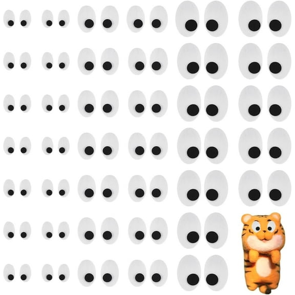 90 Pairs Oval Safety Eyes 3 Size Black White Felt Eye Patches Felt Craft Eyeballs Sew on Eyes for Stuffed Animal Eye Applique for Amigurumi Puppet Teddy Bear Crochet Plush DIY 1set