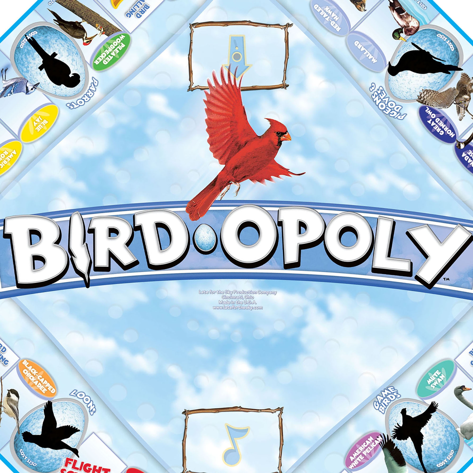 Late For The Sky: Bird-Opoly - Animal Themed Family Board Game, Opoly-Style Game Night, Traditional Play Or 1 Hr Version, Ages 8+, 2-6 Players