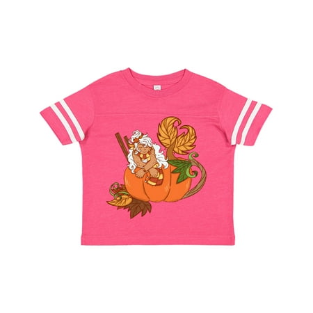 

Inktastic Beautiful Pumpkin Spice Mermaid Nestled in Pumpkin Gift Toddler Boy or Toddler Girl T-Shirt