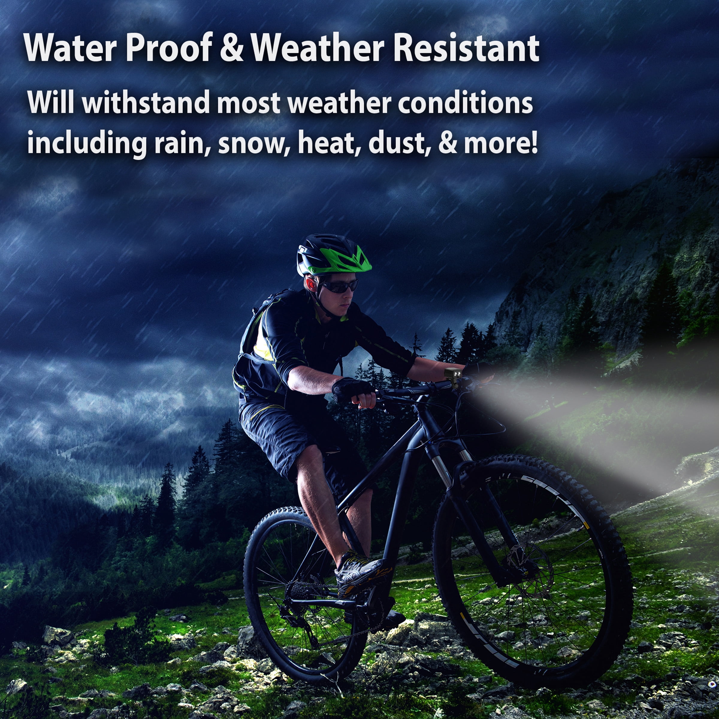 Bike Light-LED Front Bicycle Headlight-Bright USB Rechargeable Handlebar Lamp, 360° Mobility, Detachable, Compact for Road Safety by Wakeman Outdoors