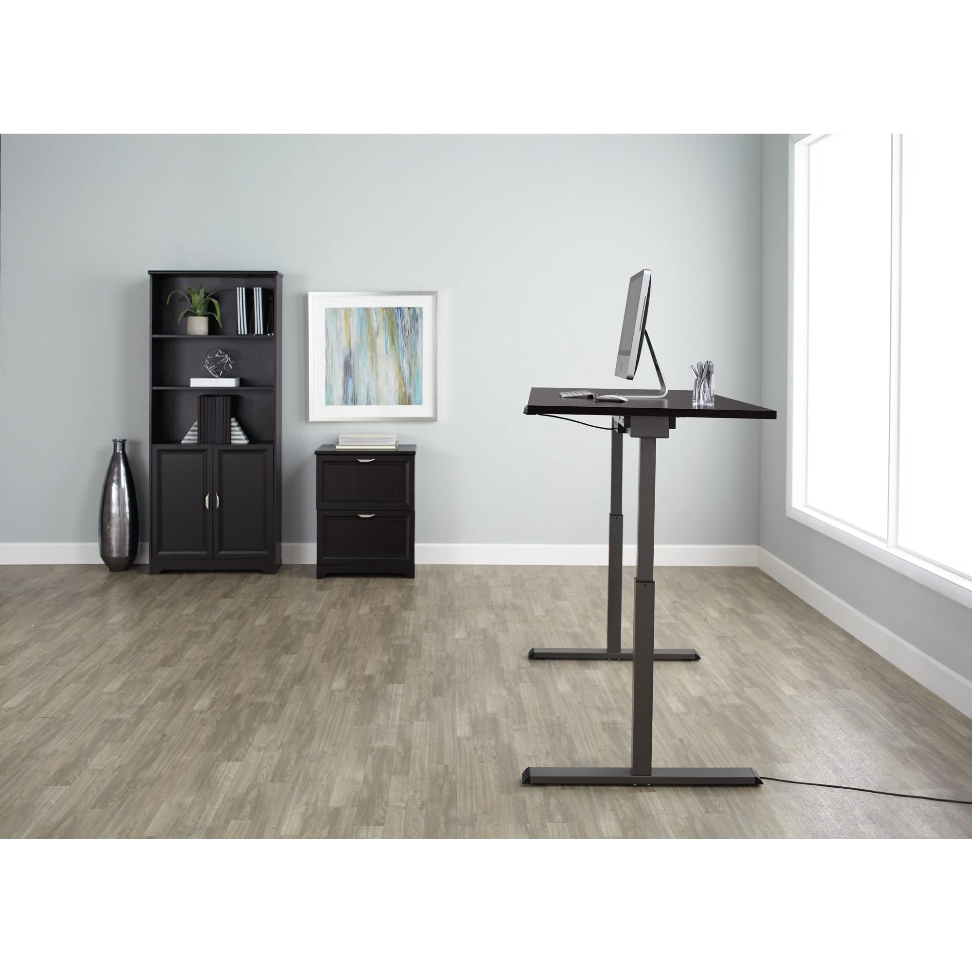 Realspace® Magellan Performance Electric 60"W Height-Adjustable Standing Desk, Espresso, BIFMA Compliant