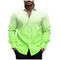 thumbnail image 3 of lcziwo Sales of The Day Men's Slim Fit Dress Shirt Casual Long Sleeve Button Down Blouses Novelty Gradient Print Tops 2025 Business Work Shirts, 3 of 6