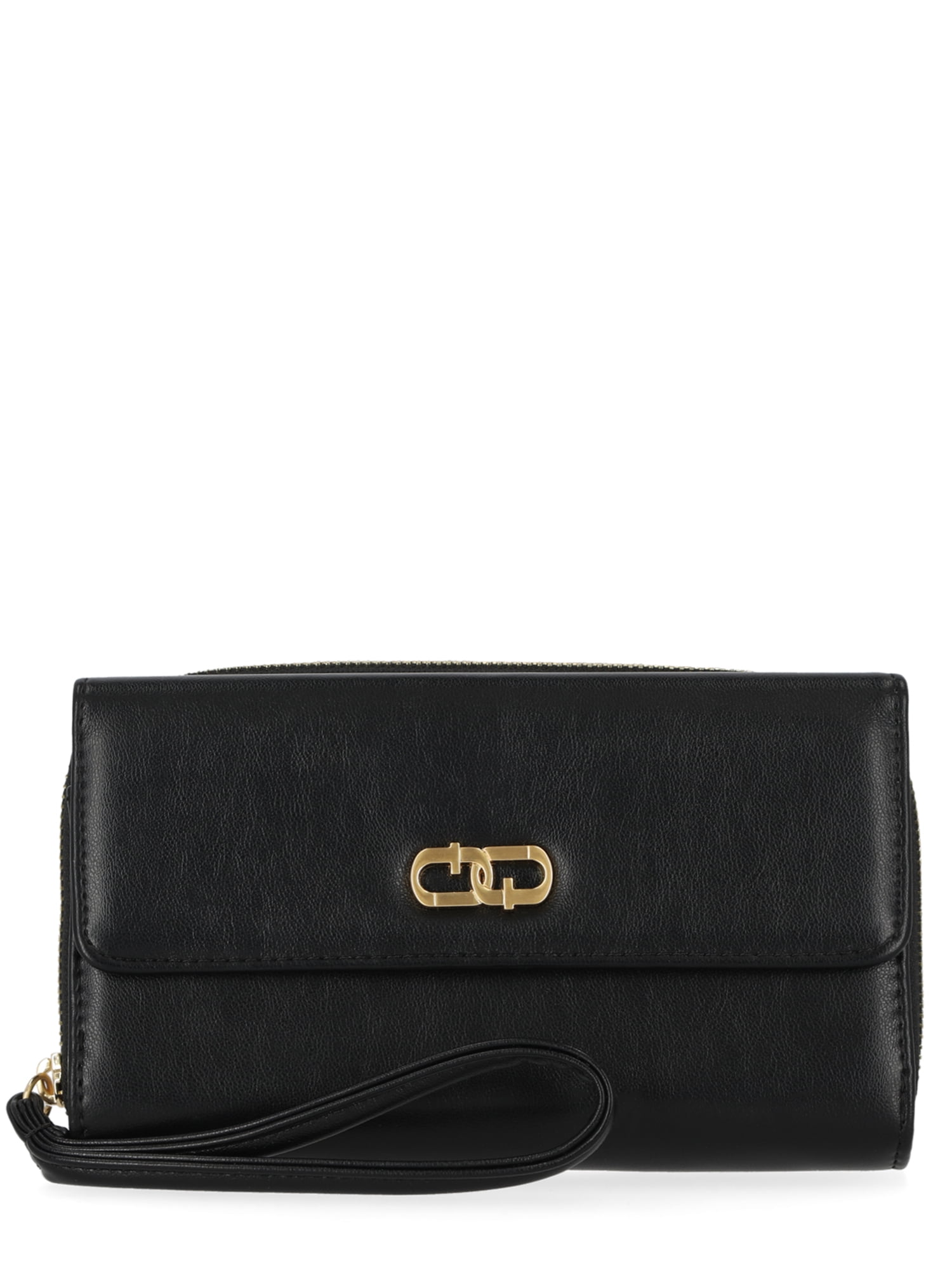 Time and Tru Women's Ainsley Bulk Clutch, Solid Black