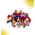thumbnail image 4 of LOLIPPYY 200pcs Crafting Wood Letters Wood Letter Ornaments Assorted Color DIY Material Christmas, 4 of 8