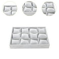 thumbnail image 6 of Segolike Velvet Jewelry Watch Tray 12 Grid Pillows Jewelry Organizer Multifunctional Stylish Display Holder Anti Scratch for Drawers Gray, 6 of 7
