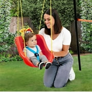 CoComelon 2-in-1 Outdoor Swing by Delta Children – For Babies and Toddlers – Full Bucket Seat