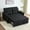 Black, variant on LAKPS 52" Linen 3-in-1 Convertible Sleeper Sofa with Pull-Out Bed, Stepless Adjustable Backrest & Side Pocket - for Family, Living Room, Dorm, Apartment, Linen, Dark Grey