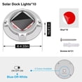 thumbnail image 2 of Solar Deck Lights 10 Packs, Solar Lights Outdoor Waterproof for Dock, Staircase, Driveway, Courtyard, Motion Sensor Steps Lights with Cold White and Blue Color, 2 of 7