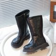 thumbnail image 7 of CAICJ98 Kids Knee High Riding Boots Kids Fashion Low Heel Winter Boots Side Zipper Tall Girls Boots (Toddler/Little Kid/Big Kid),10, 7 of 7