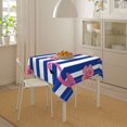 thumbnail image 4 of Wukai Flamingo Waterproof Tablecloth for Kitchen Dining, Fits Square Tables for 2-4 Seats -54"x54", 4 of 7
