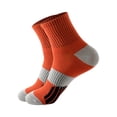 thumbnail image 5 of Helii Men's Basketball Crew Socks – Low Cut Athletic Sports Socks, Breathable Moisture Wicking Cushioned Training Socks for Running Gym, Reinforced Heel Toe Color Block Socks Orange,One Size, 5 of 5