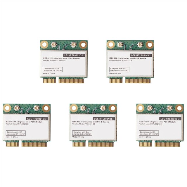 5X RTL8821CE 802.11AC para Bluetooth 4.2 433Mbps 2.4Ghz / 5Ghz Banda Dual Mini PCIe WiFi TARJETA RTL8821 Soporte para Computadora Portátil / PC