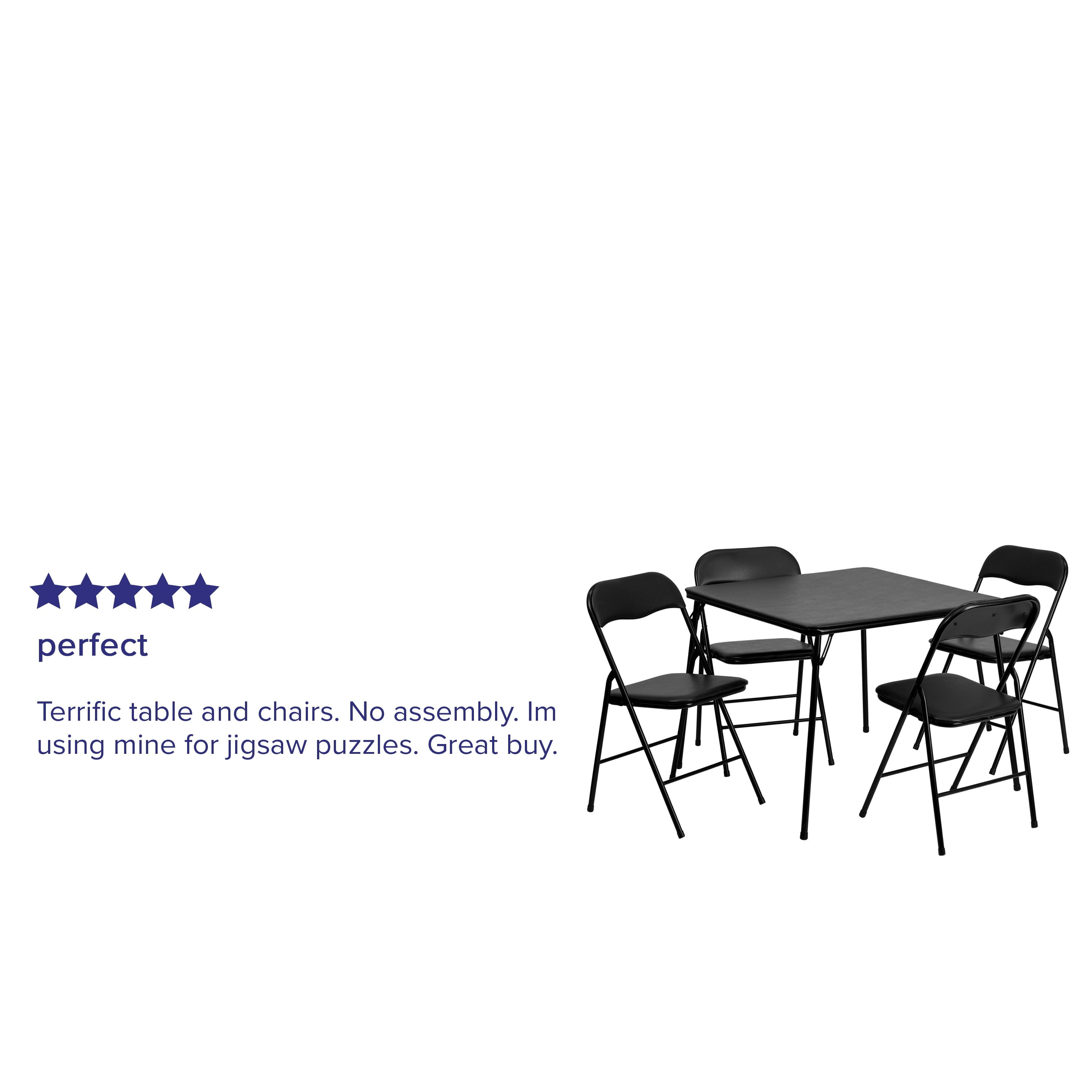 walmart 5 piece folding table and chair set