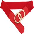 thumbnail image 2 of Cinturón elástico para mujer, cinturón para mujer, ancho de 5 cm, cinturón de cuero, cintura grande, 83 cm, color rojo, cinturón de vestir para mujer, cinturón elástico, 2 of 5