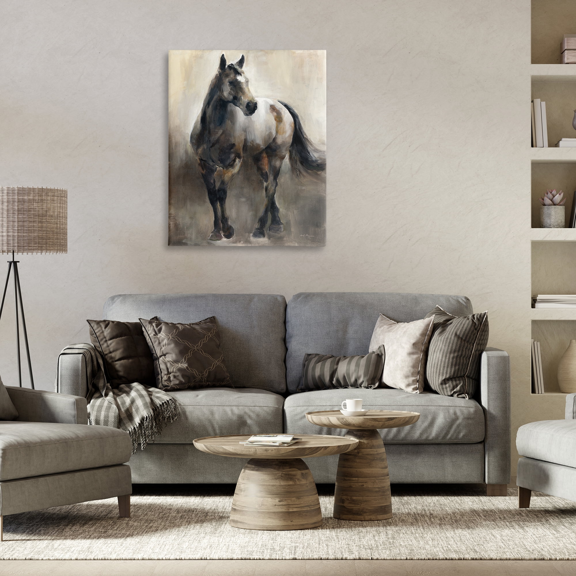 Stupell Industries Copper & Nickel Horse Animals Painting Wrapped Canvas Art Print Wall Art, 30 x 40