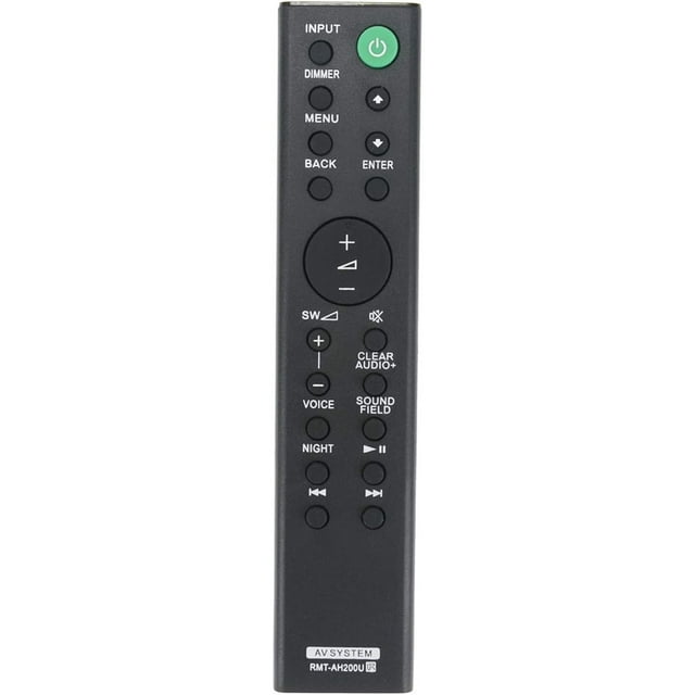 RMT-AH200U Mando a distancia de repuesto para sistema de barra de sonido HT-CT390 HT-RT3