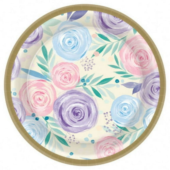 Summer 'Vanilla Garden' Small Paper Plates (8ct)