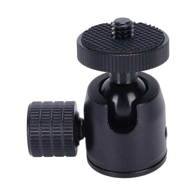 Ball Head with Hot Shoe Mount Adapter, Mini Tripod Ball Head Camera Tripod Mini Ball Head for Fill Light Replacement for Monopod Black Ball,Red Ball,Silver Ball