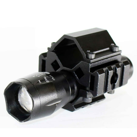 250ft 1200 Lumens LED Tactical Flashlight Weaver Mounted For Shotgun (Best Flashlight Mount For Shotgun)