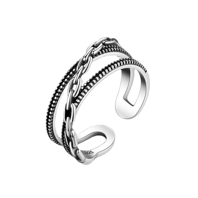 Qarigey Anillo de cobre para hombre, anillos de apertura, decoración de mano, novio, cadena masculina de moda, joyería para amantes, decoraciones, Ropa, zapatos y accesorios Miscelánea Qarigey AP015640-00