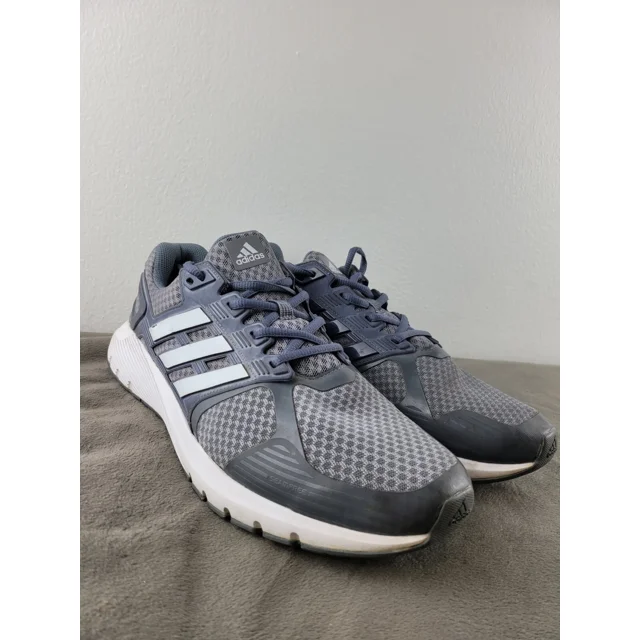 Adi - das Mens Duramo 8 BB4656 Gray White Running Shoes Lace Up Low Top Size 11.5