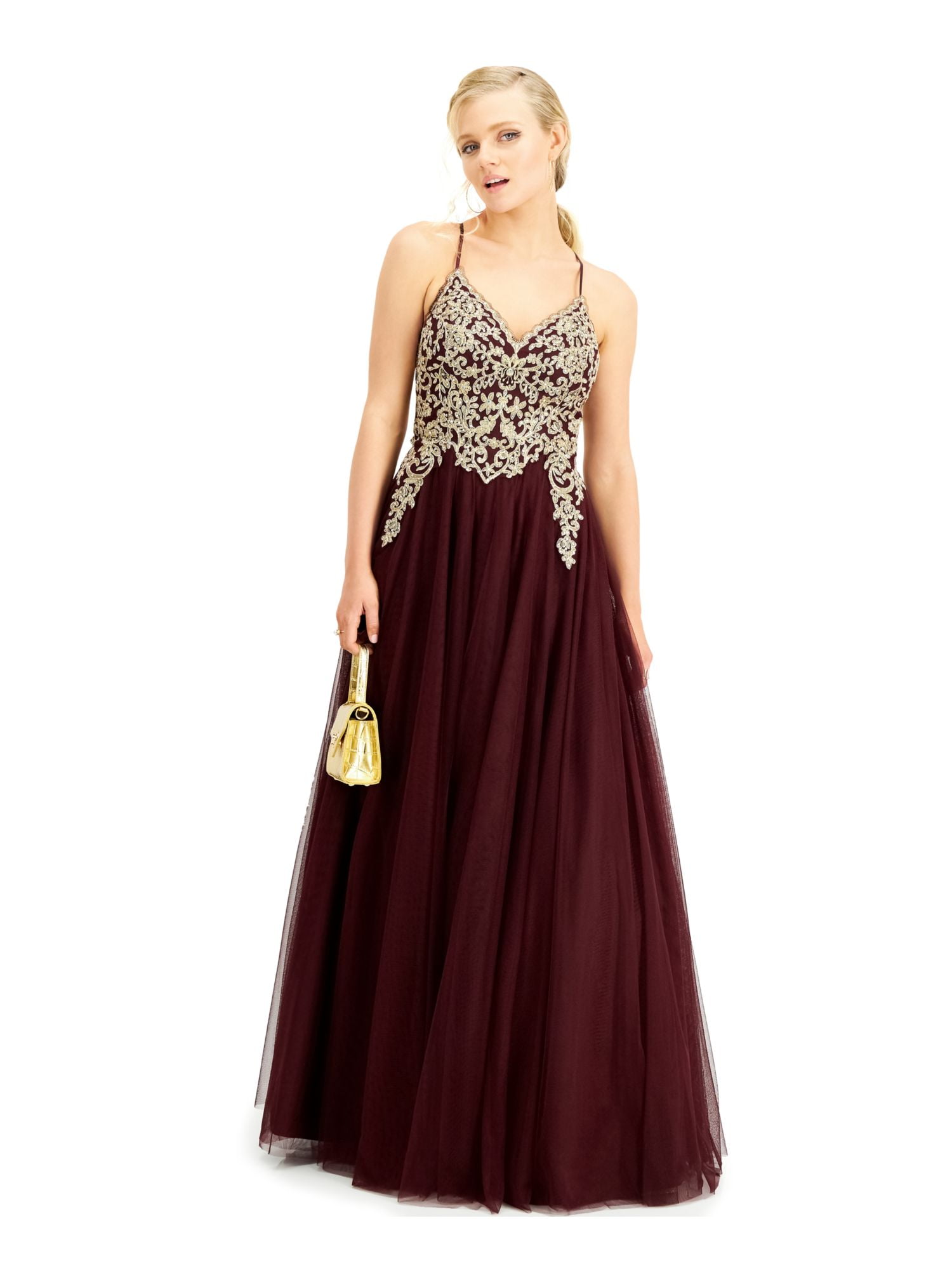 slim fit dress slacks Long Sleeve Prom Dress High Neck Burgundy Evening Dress PSK002 US14 / Custom Color main image 0