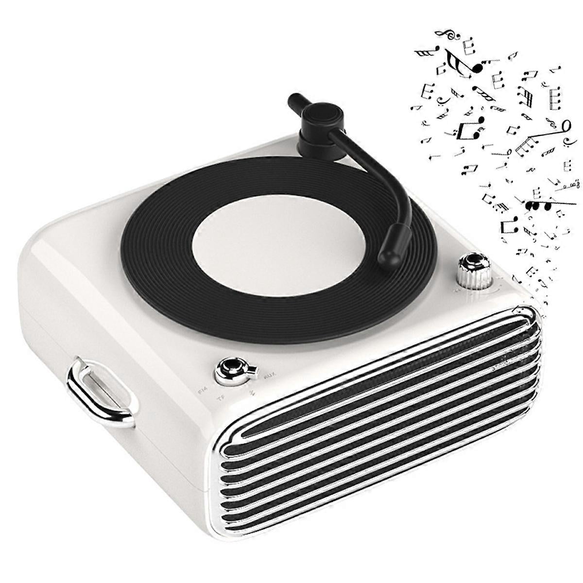 Portable Bluetooth Speaker Radio, Mini Wireless Bluetooth Speaker Multifunctional Surround Sound Bluetooth-compatible5.0 Vinyl Record Player Speaker
