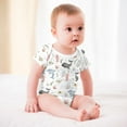 thumbnail image 4 of Sea Life Ocean Animals Baby Bodysuits for Boy Girl Whale Jellyfish Sea Horse Turtle Corals Short Sleeve Onesies Bodysuits, 4 of 7