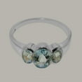 thumbnail image 5 of LBG British Made 9k White Gold Aquamarine ring Womens Anniversary Ring - 33 size options - Size 11.75, 5 of 6