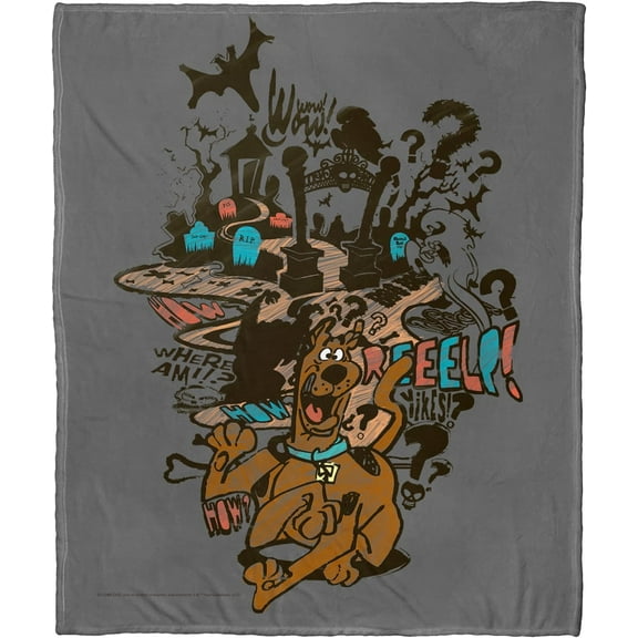 Scooby-Doo Blanket Soft Cozy Flannel Warm Throw Blanket Unique Gifts Room Decor Blanket 40"x30"