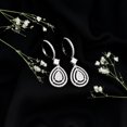 thumbnail image 5 of Rosec Jewels Certified Moissanite Teardrop Earrings for Women - Hoop Drop Earrings - D-VS1 Grade - Ready to Gift with Jewelry Box, 10K White Gold, 5 of 8