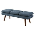 thumbnail image 5 of Amanda 54" Mid-Century Bench in Navy Fabric, 5 of 5