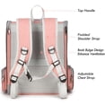 thumbnail image 3 of Mochila para gatos SsawCasa, tamaño grande, para mascotas de 7 kg con juguete, color rosa, 3 of 8