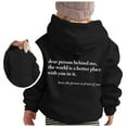 thumbnail image 1 of PMVFHDE Chandails à Col Rond Filles Chandail à Capuchon Manches Longues Chandail en Molleton Doux Graphique Hoody Enfants Mignons Pulls Haut Vêtements pour Filles Noir,100, 1 of 5