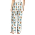 thumbnail image 3 of Uemuo Sea Turtle Pattern Women's Wide Leg Palazzo Lounge Pants with Pockets Light Weight Loose Comfy Casual Pajama Pants-, 3 of 9