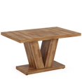 thumbnail image 3 of Fnova 47.24" Rectangular Farmhouse Dining Table, Wood Coffee Table for 4 People, Modern Kitchen Table for Dining Room, Brown (Chairs Not Included), 3 of 10