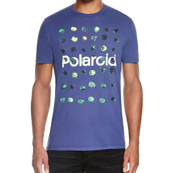 Altru Mens Paint Dot Graphic T-Shirt, Purple, Medium