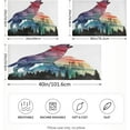 thumbnail image 4 of Wolf Mountain Satin Pillowcase for Hair and Skin Silk Pillowcase Soft Breathable Sleeping Pillow Covers Smooth Cooling Pillowcase with Envelope Closure Size Standard 20x26 in Home Decor Gifts, 4 of 7