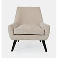 thumbnail image 2 of Accent Chair with Fabric Upholstered Seating, Beige, 2 of 2