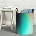 thumbnail image 6 of Gaeub Teal and Peach Print Dirty Clothes Storage Basket, Toy Storage Bin for Storing Clothing, Diapers, Toys-Medium, 6 of 6