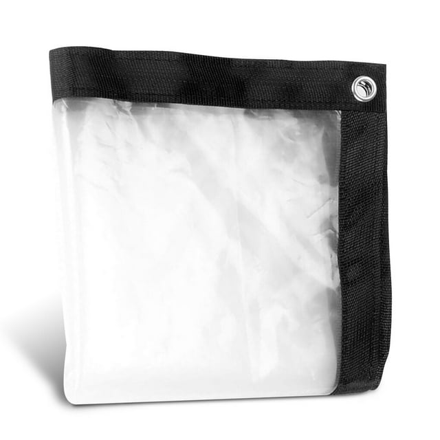 Naiovety Lona de plástico a prueba de lluvia, lona transparente con ojales, dosel, balcón, Patio, recinto, cubierta de muebles, suministros de Jardín y Patio No.01