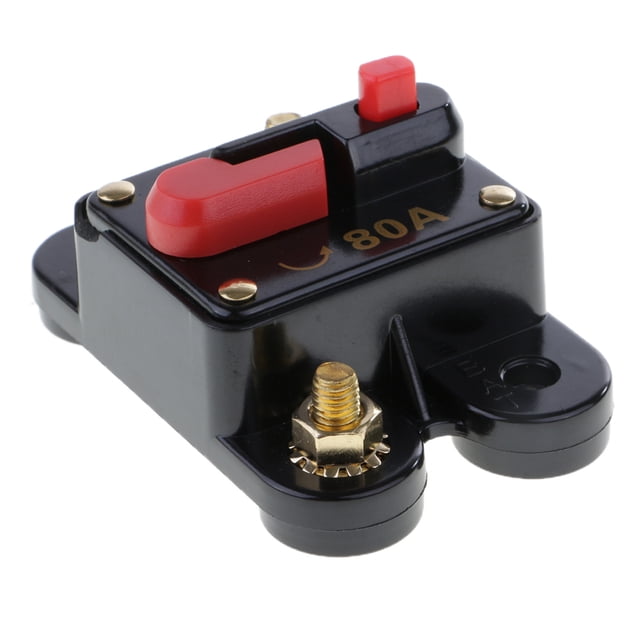 Sistema De Protección De Disyuntor De Manual Portafusibles Para Automóvil CUTICAT Negro 80 Amp