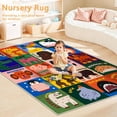 thumbnail image 4 of ORGOWEL Kids Play Rug Animal Alphabet Rug Educational Learning Area Rug Non-Slip Machine Washable Chlidren's Carpet for Playroom Bedroom Classroom Nursery ,20 Animals, 4 of 8