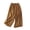 Yellow, variant on Staron Women's Casual Linen Cotton Pants Elastic Waist Drawstring Solid Color Straight Leg Capri Trousers, Yellow XL