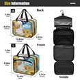 thumbnail image 3 of Travel Toiletry Bag with Metal Hook Large Capacity Cosmetic Bag Toiletry Bags for Travel, Gym, Camping Cat Lies in The Sunflowers, 3 of 9